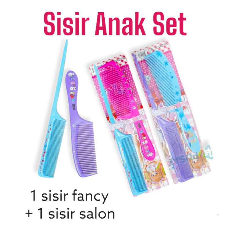 Sisir Rambut Karakter Sisir salon Sisir Fancy Anak Set