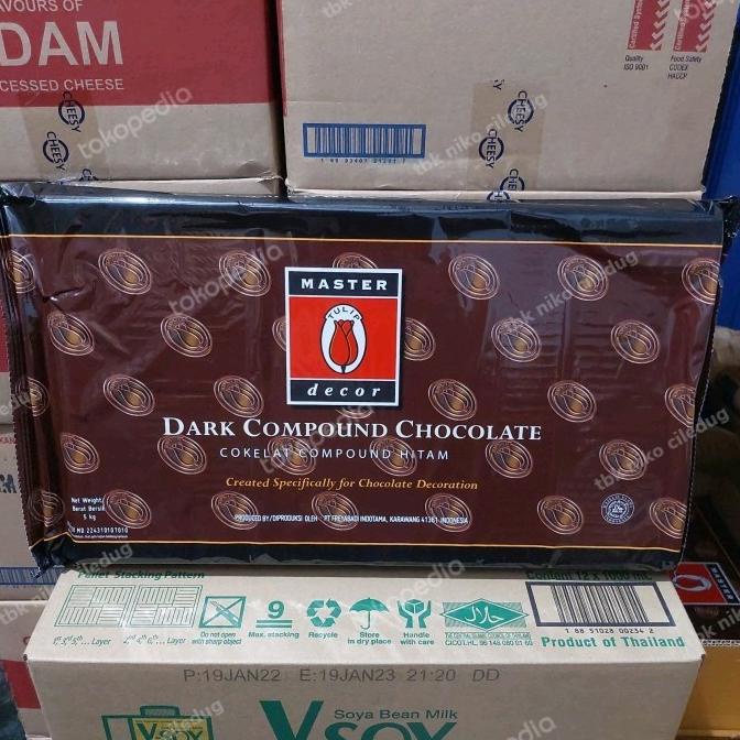 

Dark chocolate compound Tulip Master Decor 5 kg khusus grab dan gojek