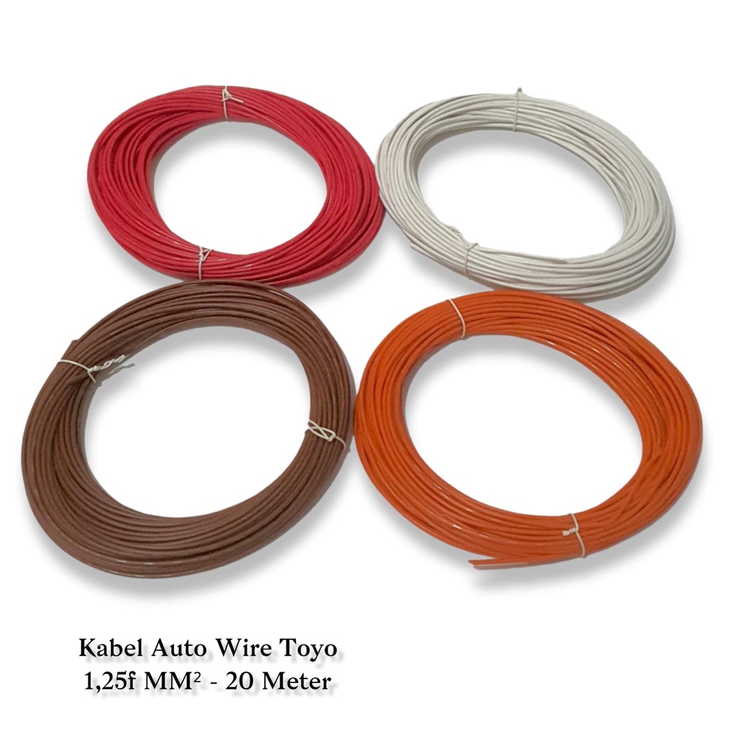 KABEL BINTIK 1.25 MM (20 METER) SERABUT TEMBAGA AUTOWIRE UNTUK MOBIL &amp; MOTOR AUTO WIRE