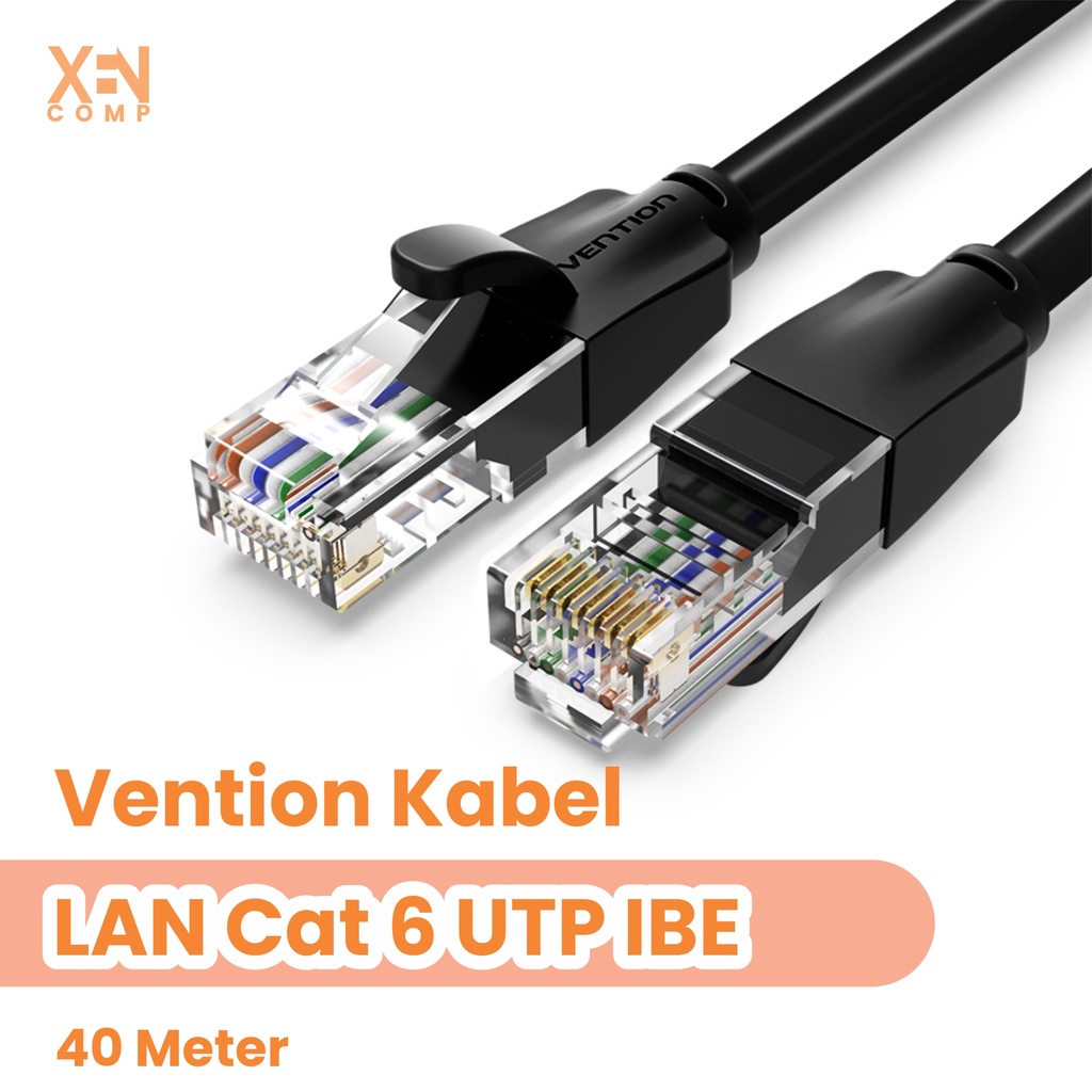 Vention Kabel LAN Cat6 IBE 40m Kabel LAN RJ45 Cat.6 UTP Ethernet Gigabit