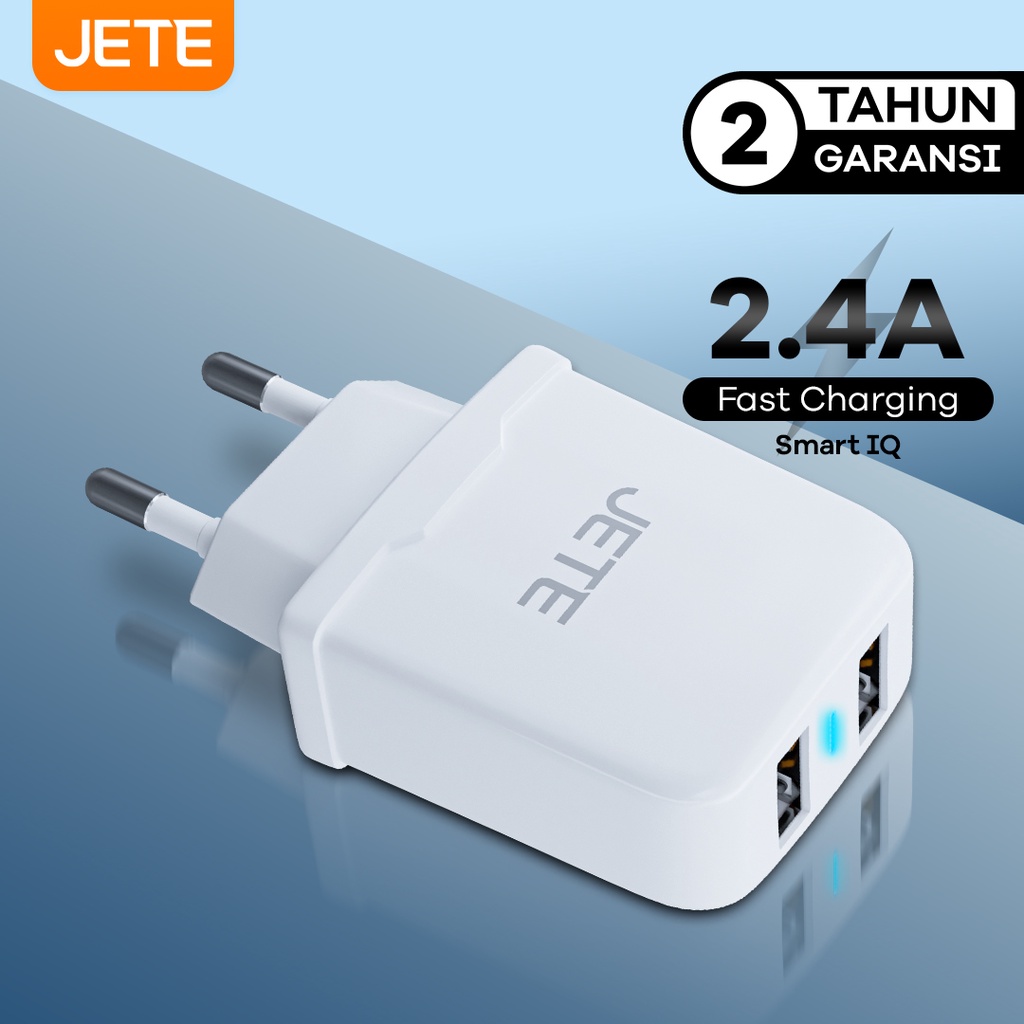 Charger Fast Charging Dual Output JETE C12  - Garansi Resmi 12 Bulan