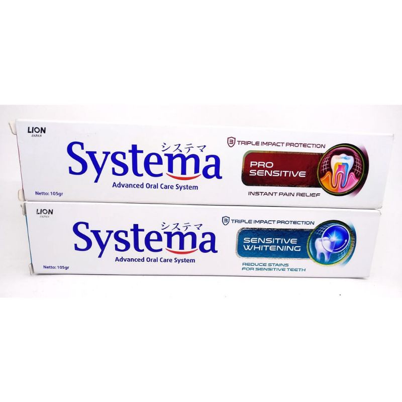 SYSTEMA SENSITIVE WHITENING / SYSTEMA PRO SENSITIVE PASTA GIGI TOOTHPASTE 105 GRAM