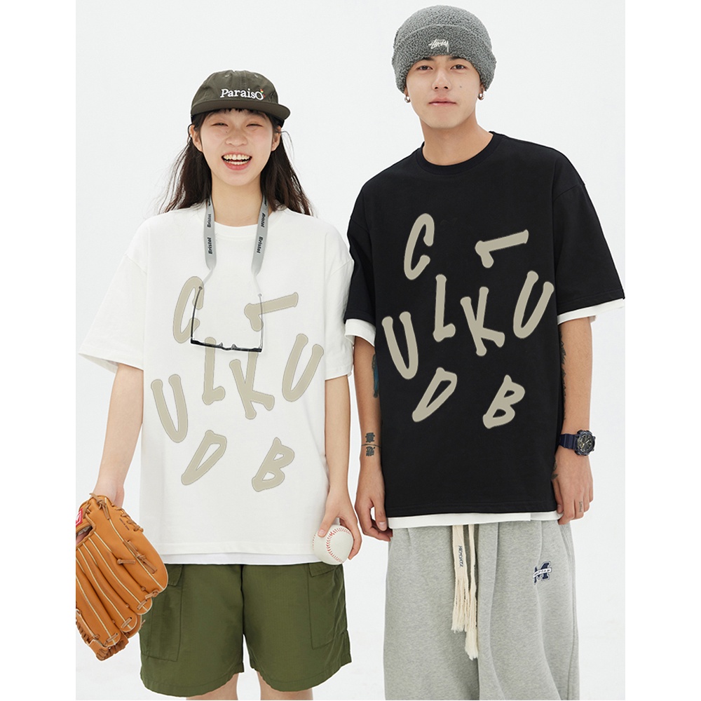 RDGF official shop atasan kaos Korean style kaos couple baju hitam kaos oversize kaos couple ootd wanita kaos murah kaos oversize korea kaos keren