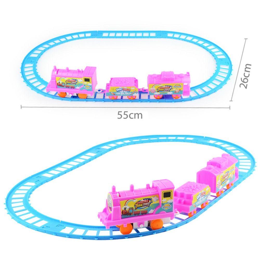 Needway  Kereta Listrik Set 1Set Kualitas Tinggi Mainan Puzzle Blok Bangunan Multi-Track Anak Belajar Edukasi Kereta Api Kereta Api Track Mainan