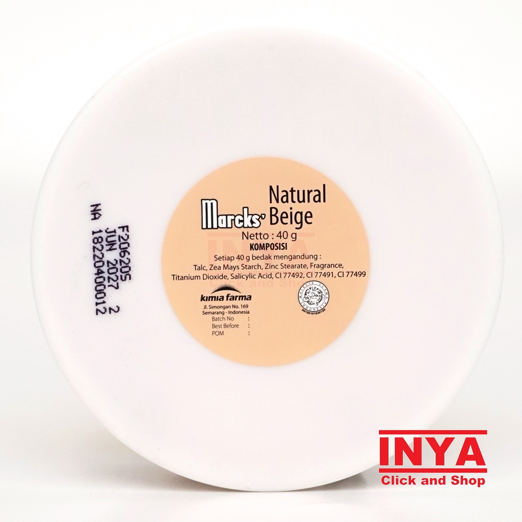 MARCKS NATURAL BEIGE BEDAK BEAUTY POWDER 40gr - Talcum Powder