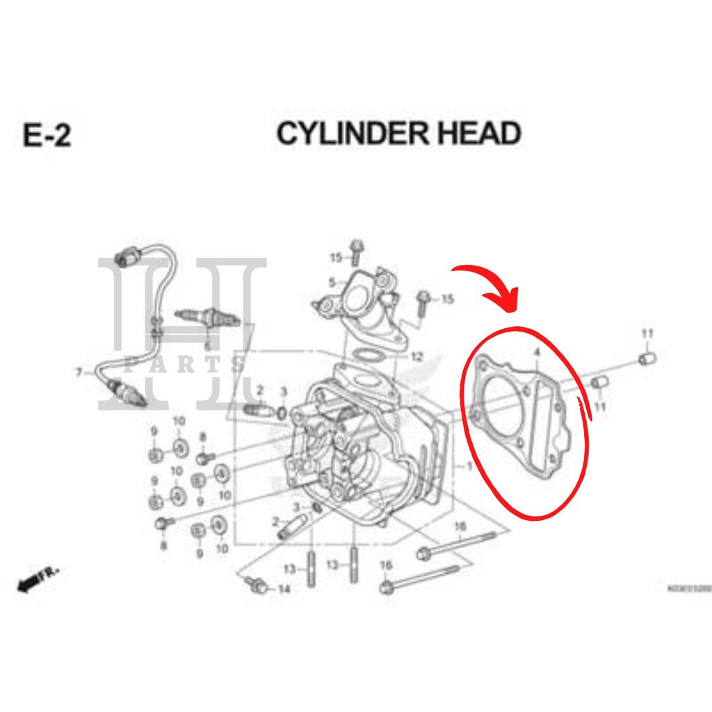 PAKING MESIN GASKET BLOK CYLINDER HEAD REVO BLADE AT KARBURATOR FI 12251-KWB-601 ASLI ORIGINAL AHM HGP HONDA