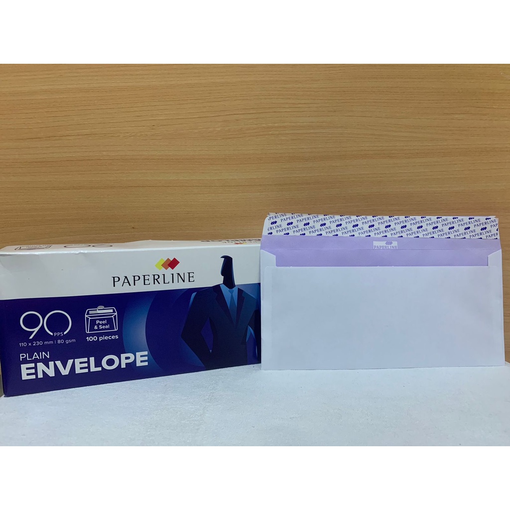 

AMPLOP SURAT PUTIH PAPERLINE 90 PPS 110X230mm 100 Lembar