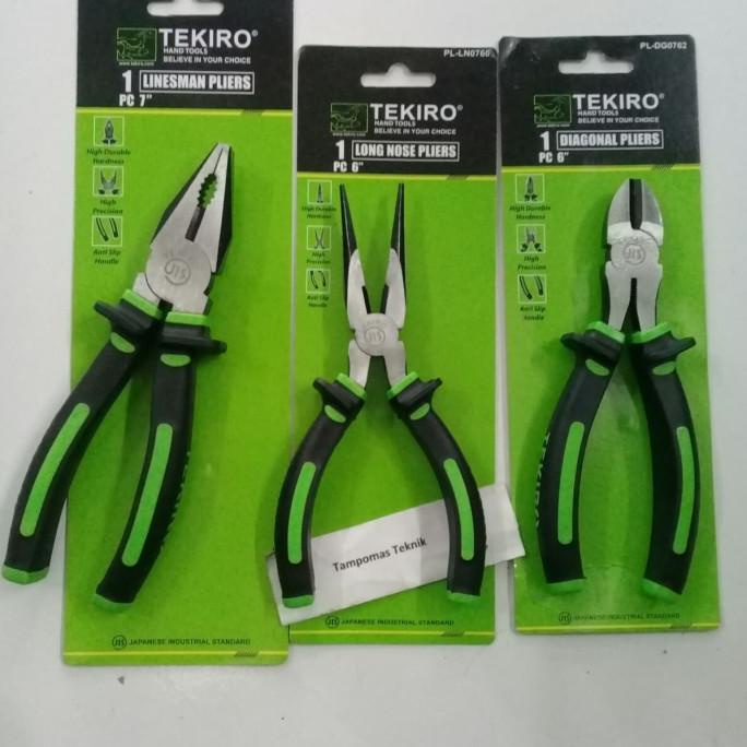 TEKIRO Set Tang kombinasi Tang Lancip Tang Potong Paket Tekiro 3bh