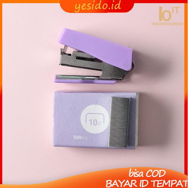 

[COD✨Ready stock]stapler staple cute set Stapler Mini Set Staples Perlengkapan Kantor Mengikat Logam Kreatif-YES