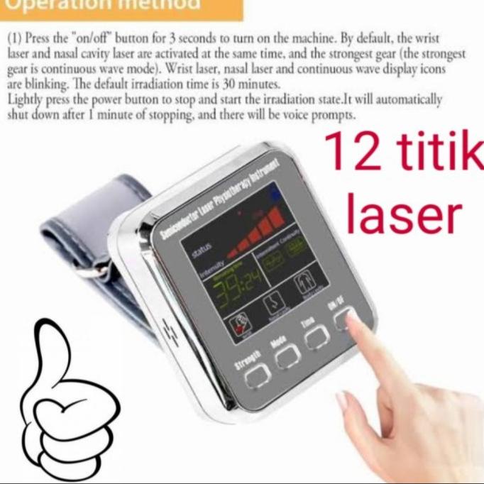 jam laser kesehatan 12 & 7 titik dr terapi laser hipertensi stroke dll