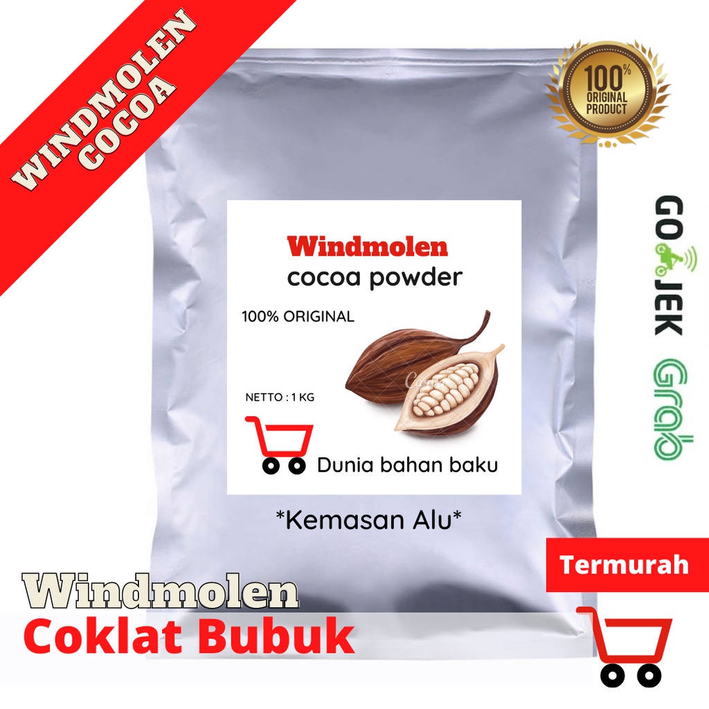 COKLAT BUBUK WINDMOLEN COCOA POWDER 1KG ASLI 100% | Kemasan ALU