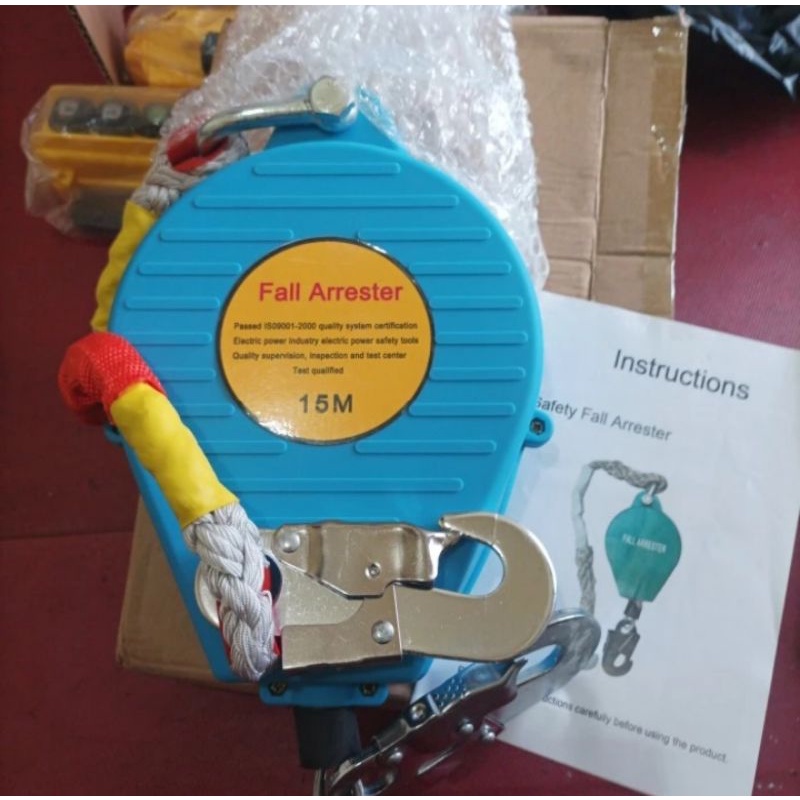 FALL ARRESTER RETRACTABLE LIFELINE SAFETY PREVENTION 5 METER