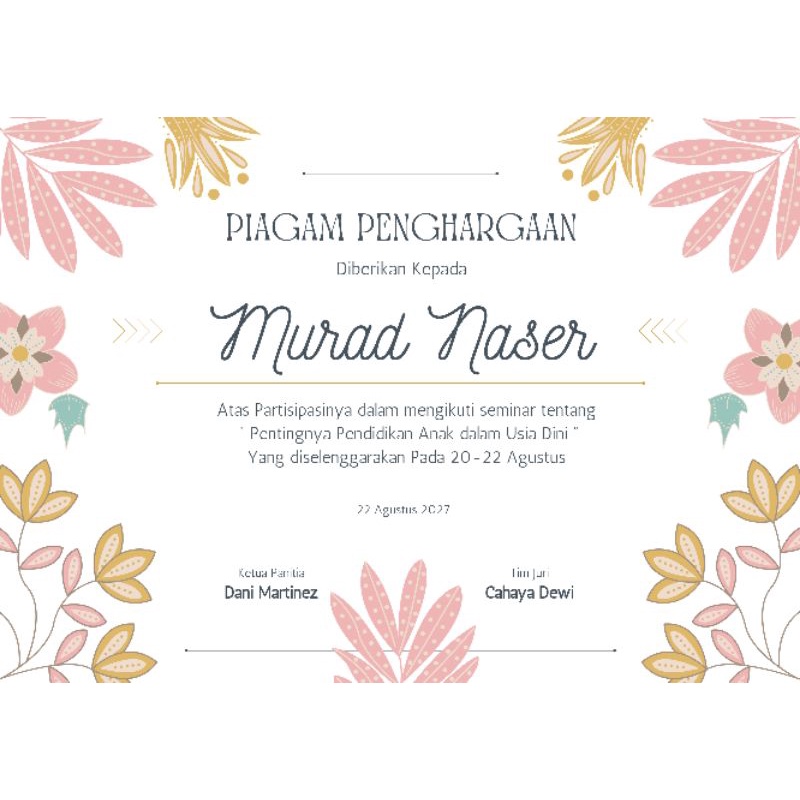 

jasa pembuatan sertifikat penghargaan , jasa bikin piagam penghargaan