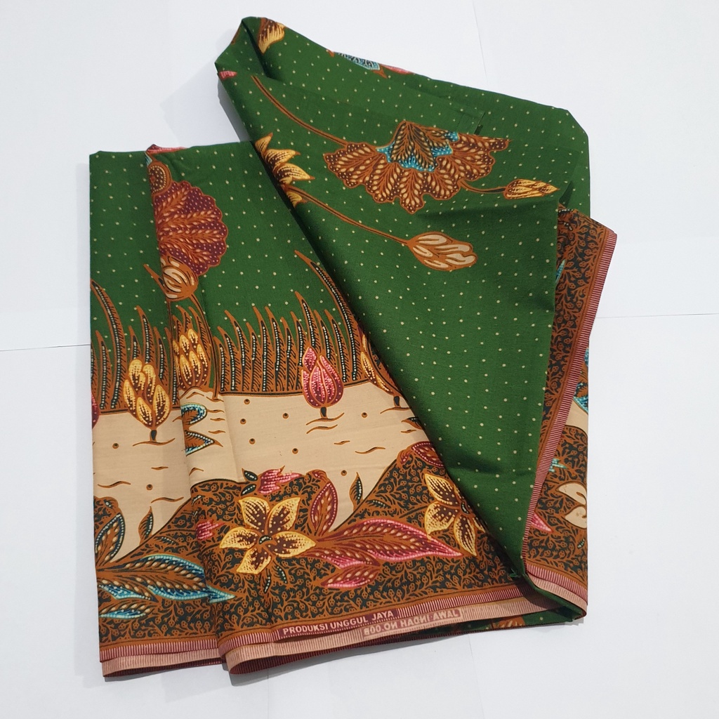 KAIN BATIK H SANTOSO JAWA INDAH 08 HIJAU / KAIN BATIK UNGGUL JAYA