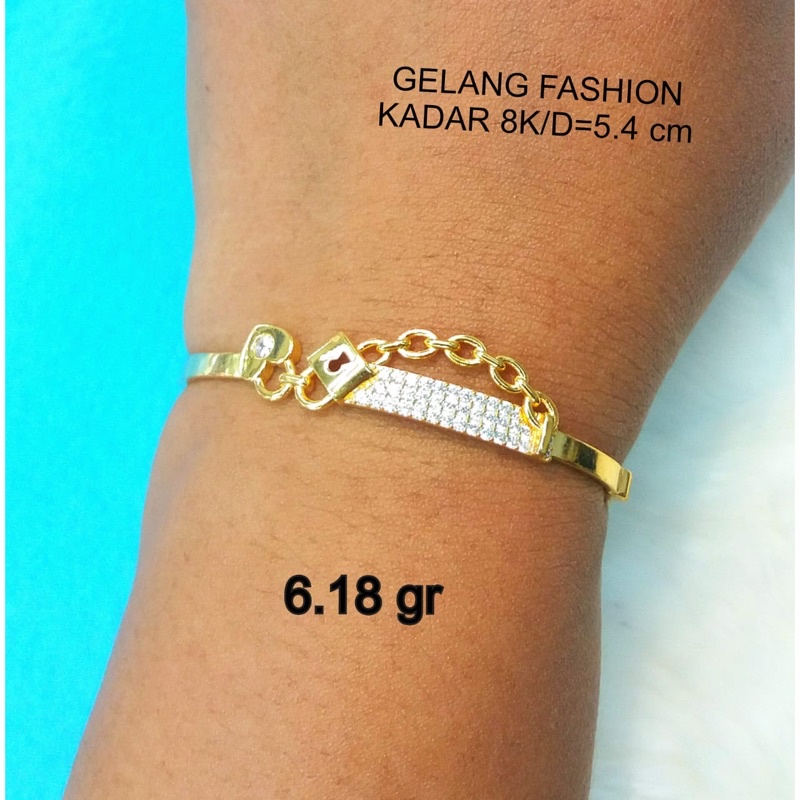 Gelang kasandra fashion kadar 375 8k motif gembok