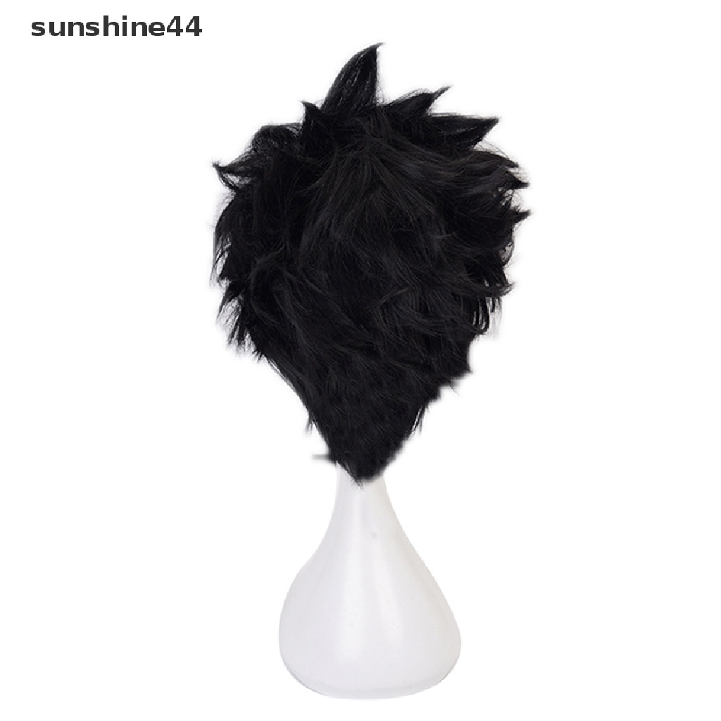 Sunshine Wig / Rambut Palsu Anime Haikyuu Kuroo Tetsurou Warna Hitam Untuk Kostum Cosplay