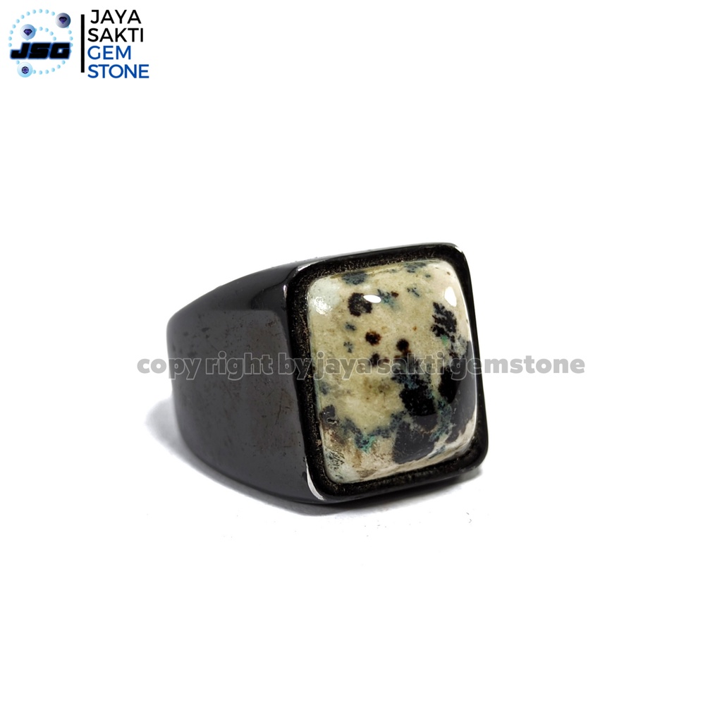 Natural Batu Akik Pancawarna Garut Motif Octagon PGO16