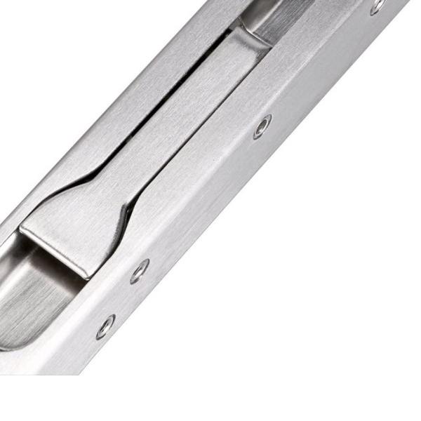Grendel tanam stainless 6 dan 12 inci grendel tanam pintu kayu dobel - 8"+12"