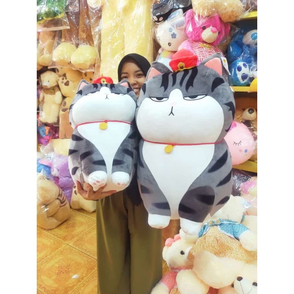 BONEKA KUCING MAHKOTA BONEKA KUCING MATA SIPIT BONEKA KUCING LUCU BONEKA KUCINH DUDUK BONEKA KUCING 
