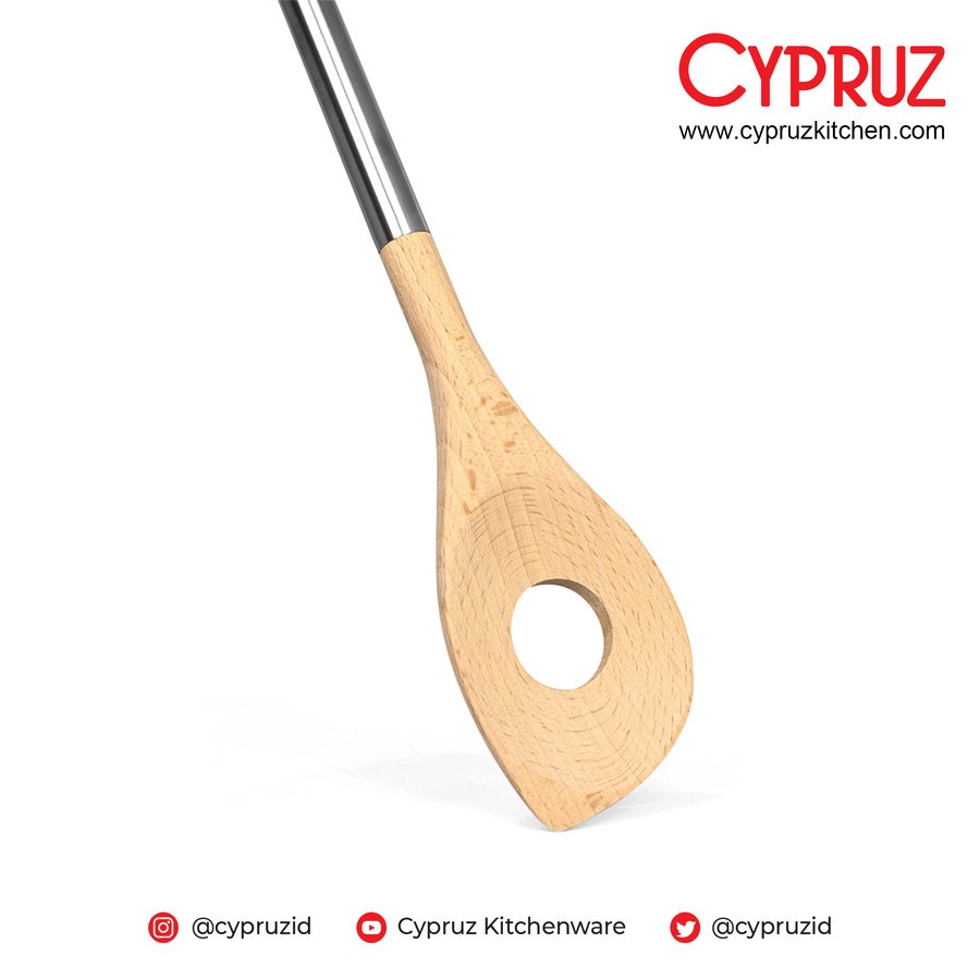 Cypruz AM-1035 Skimmer Beech Wood / Saringan Spatula Kayu
