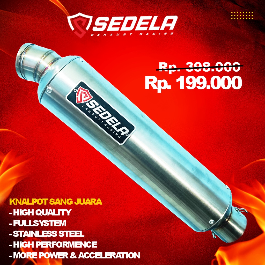 silincer sedela exhaust racing original type bulat jenong tlr
