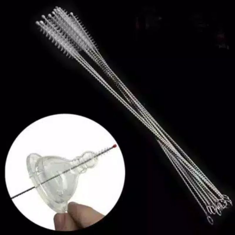 Sikat Pembersih Selang Sedotan Botol Straw Brush Sikat Botol Susu Bayi Stainless Straw Cleaning Brush XH03