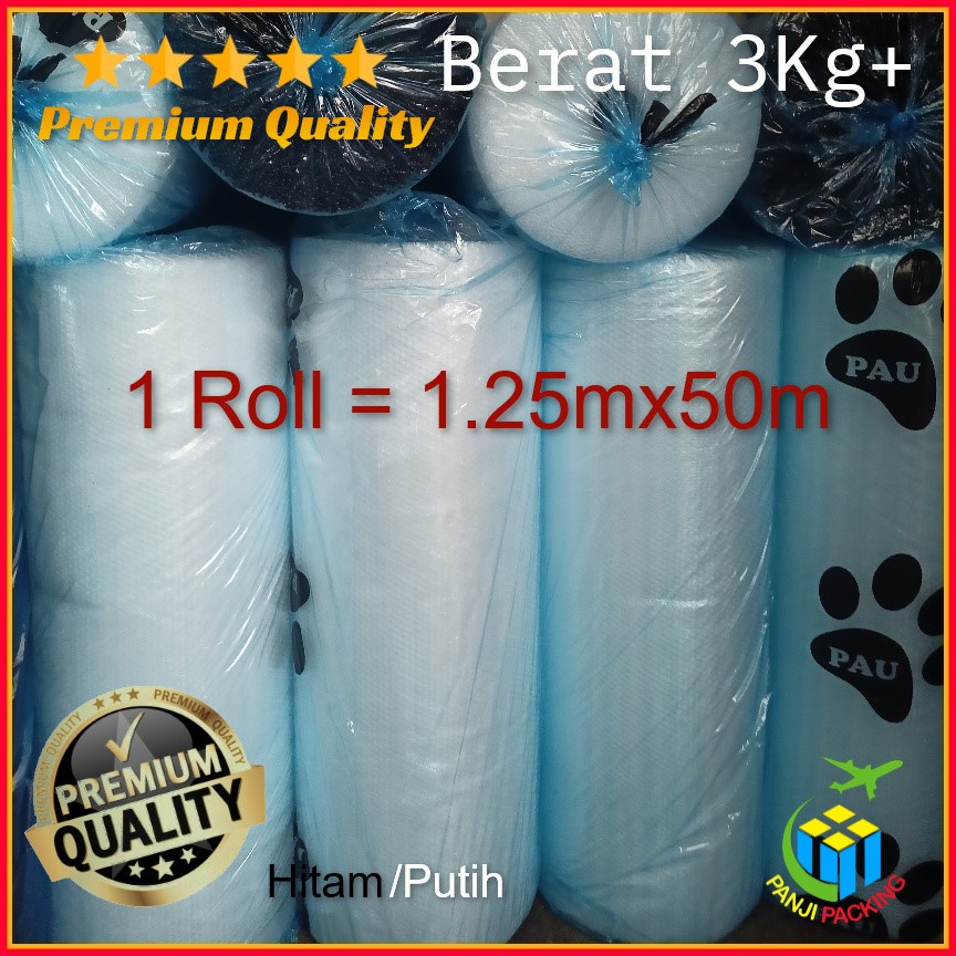 

Bubble Wrap Bening / Hitam Premium 3kg Plus Buble Warp Paw Tebal 1 Roll