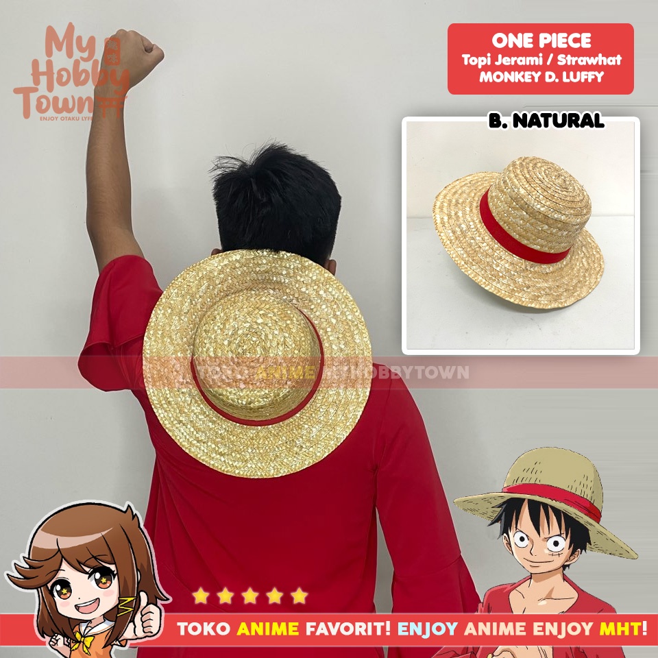 Topi Jerami One Piece Luffy Mugiwara Hat Anime Cosplay