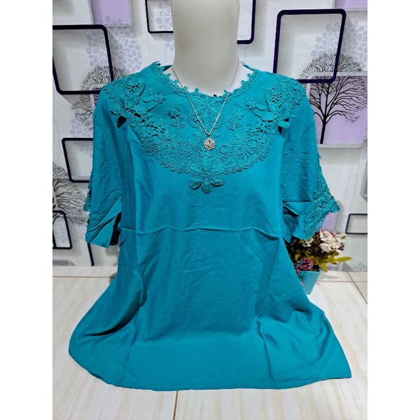 blus katun rayon import mix brukat 706 jumbo