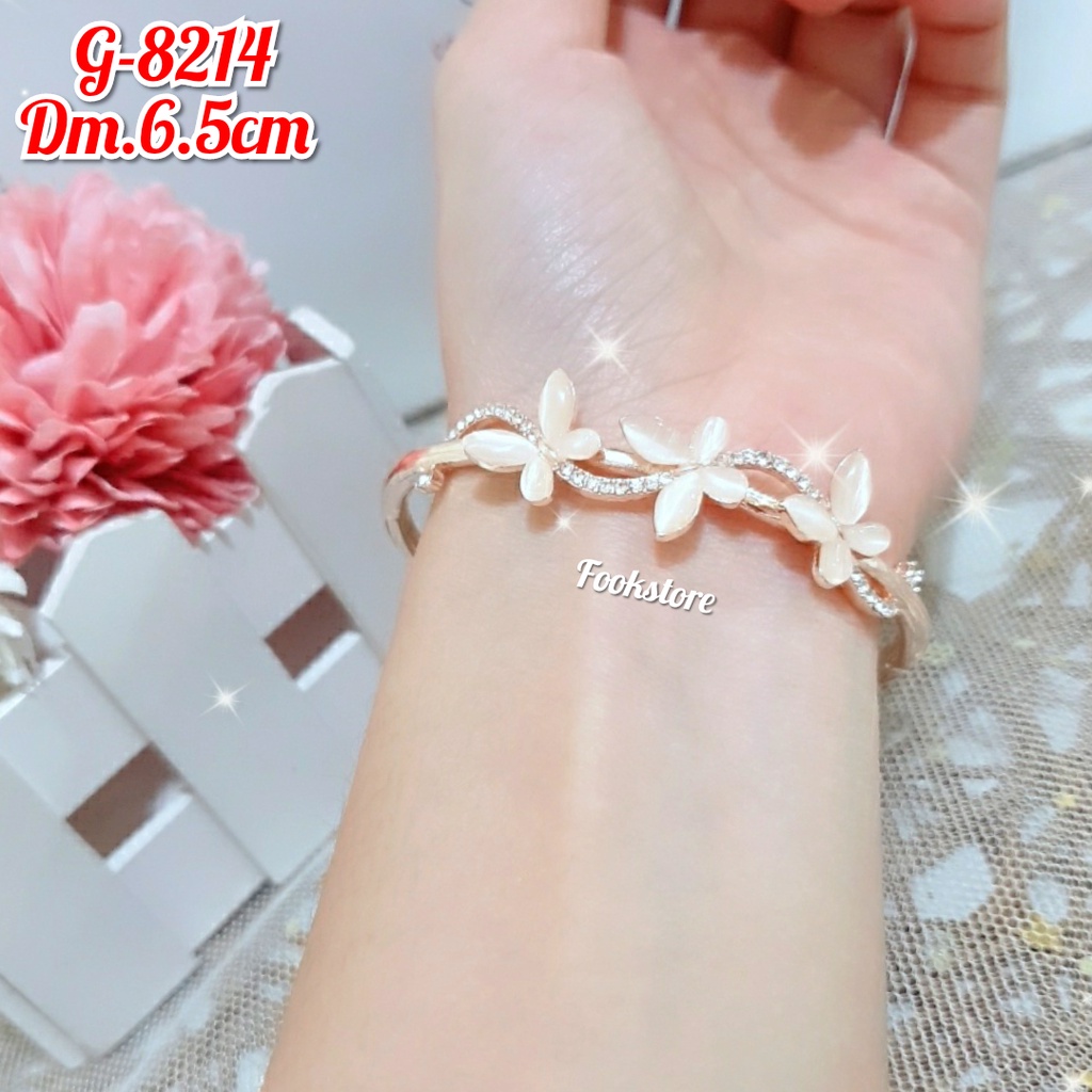 PERHIASAN XUPING GELANG BANGLE MOTIF PERMATA ANTI ALERGI