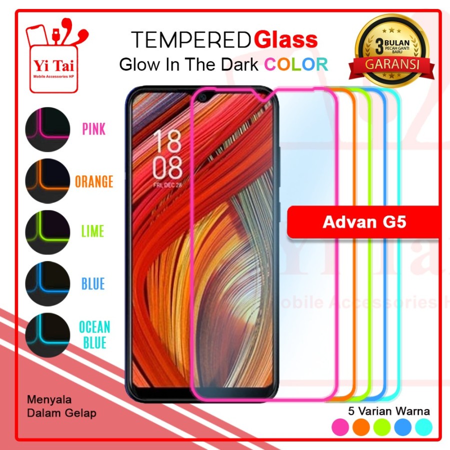 TEMPERED GLASS GLOW IN THE DARK YI TAI ADVAN G9 PRO - GA