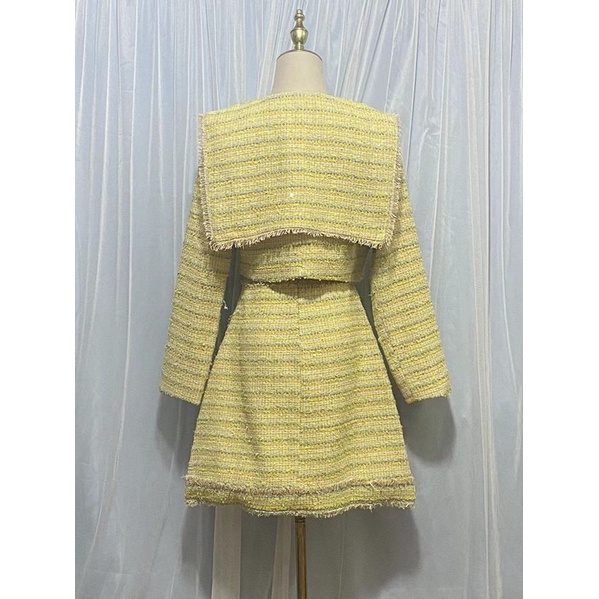 [Premium Series] Set Tweed Dress + Blazer / Outer Import Premium