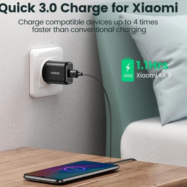 UGREEN Quick Charger 3.0 USB 18W Fast Charger With Micro USB Cable