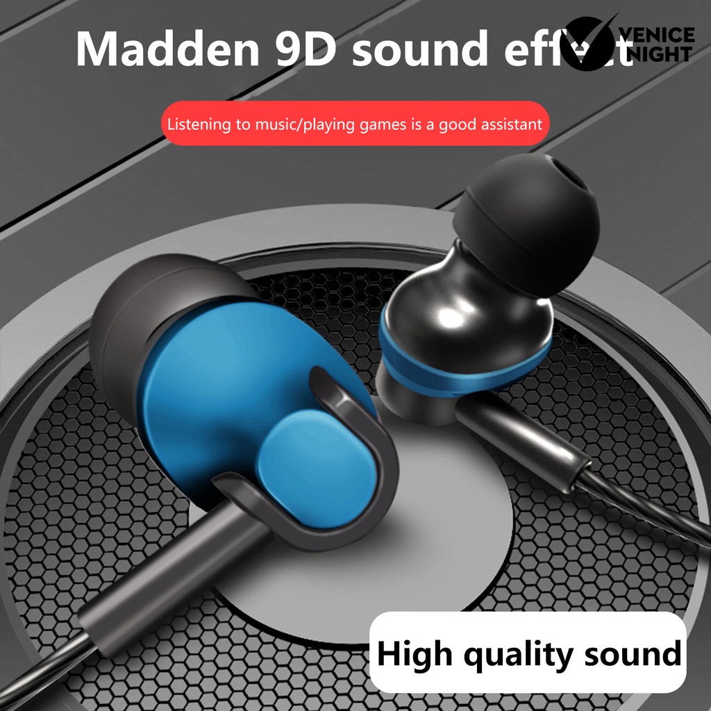 (VNEP) (Berkabel) Earbud High Fidelity Ultra Bass Sound Ergonomis 3.5mm Komputer Gaming Earbud In-ear untuk Merekam Lagu