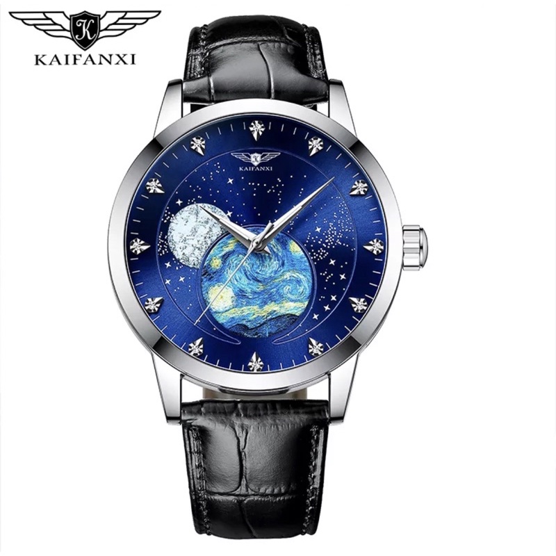 Tangan Automatic Mewah The Starry Night Van Gogh Art Galaksi