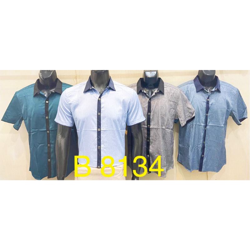 Kemeja import lengan pendek stretch merk NXNITROX 2XL 3XL 4XL