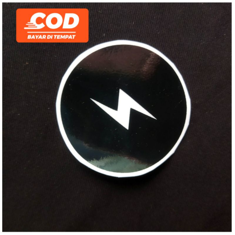 Stiker Petir Bulat cuting helm motor