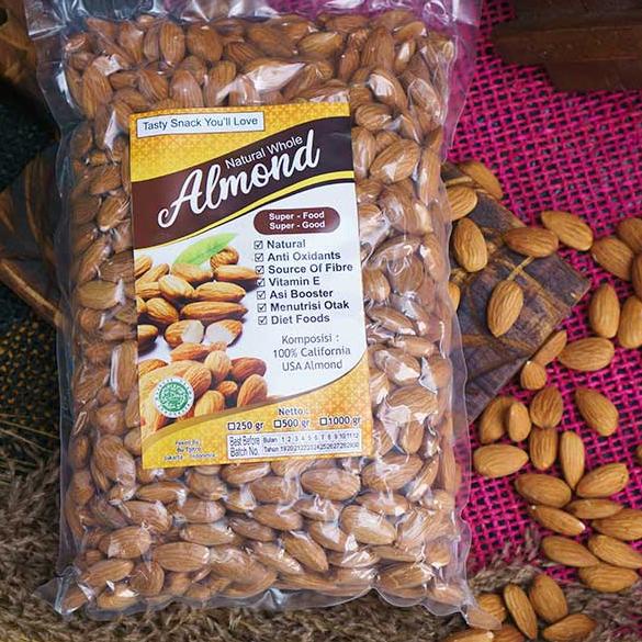 

SALE✅1 Kg Kacang Almond Panggang Kupas Natural Premium Blue Diamond U.S.A|SQ7