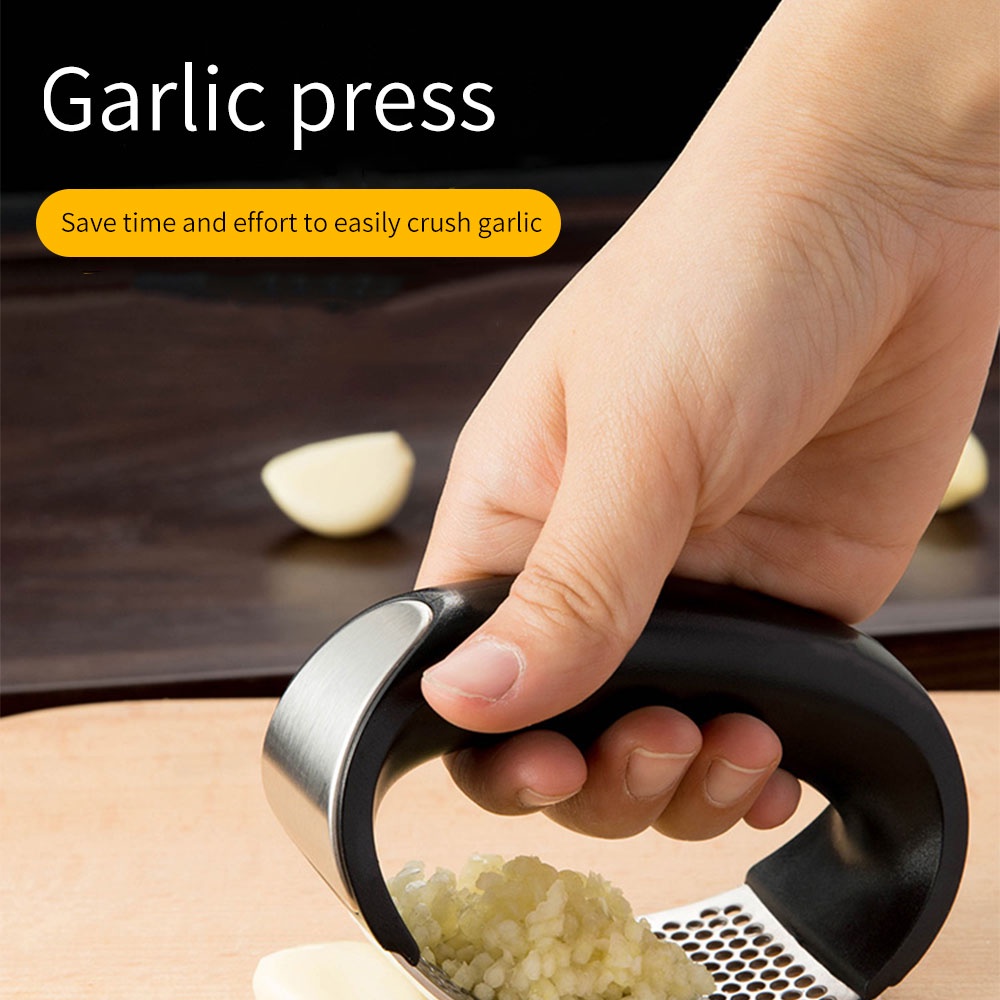 Yamata Parutan Bawang Putih Penggerus Penghalus Grinder Garlic Stainless Steel Bawang Bombay Manual Bawang Putih Grinder Parutan Jahe Bawang Press Dapur Aksesoris Bawang Putih Crusher