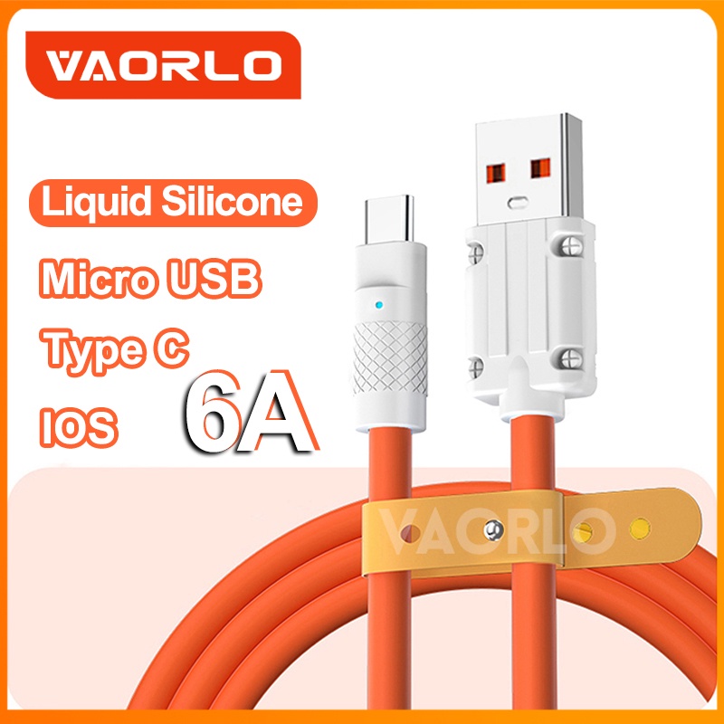 Kabel Data / Charger Micro USB / Type C Fast Charging Bahan Silikon