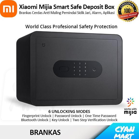 Brankas Safety Xiaomi Mijia Smart Safe Deposit Box Fingerprint Alarm