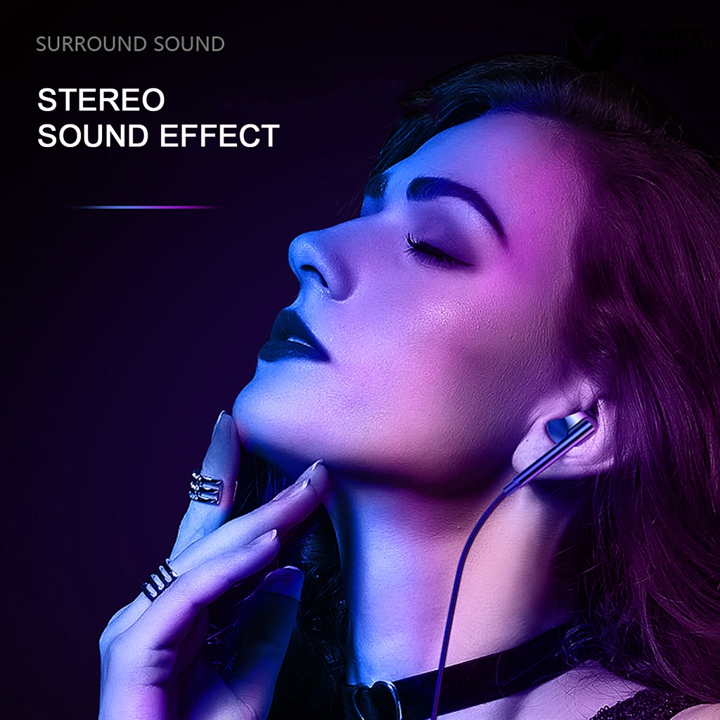 (VNEP) (Berkabel) M15 Earphone High Fidelity Noise Reduction Earbud Gaming Surround 3.5mm In-ear Ringan untuk Menelepon