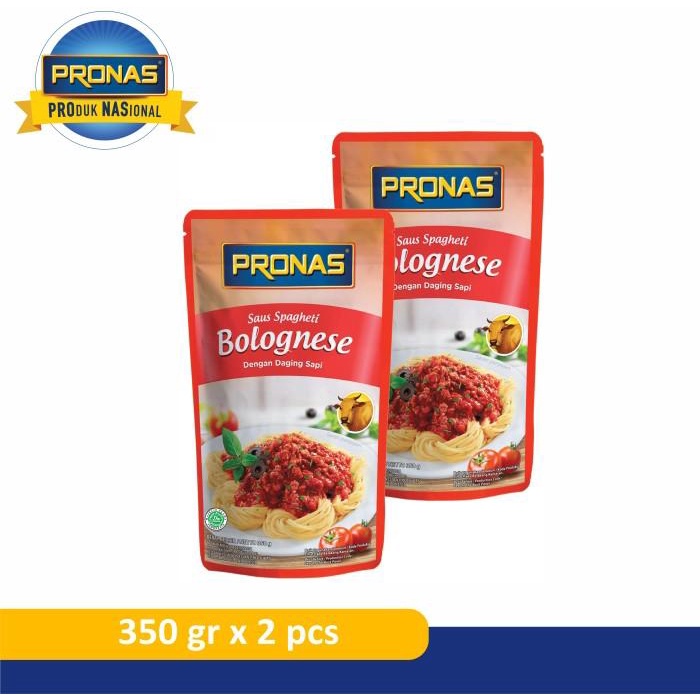 

Pronas Saus Bolognais Legkap Dengan Daging Sapi 350 G Bundling 2 Pcs 011