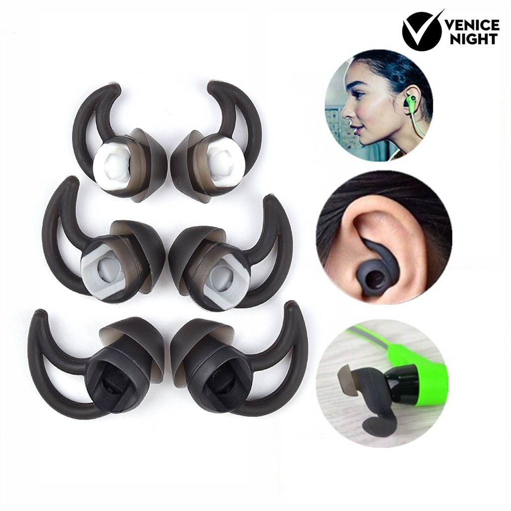 (VNEP) (Berkabel) 6Pcs Earphone Pelindung Lembut Fleksibel Earphone Tips Pengurangan Kebisingan untuk BOSE Soundsport QC30 QC20