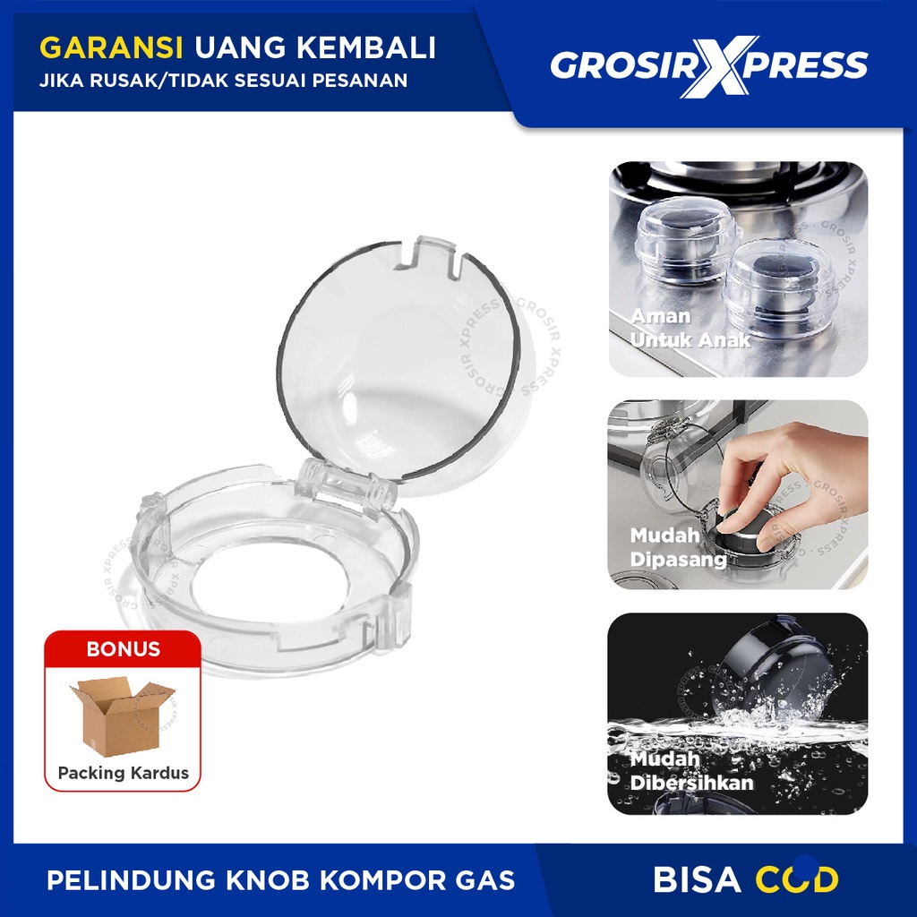 Knop Kompor gas transparan Alat Penutup tombol putaran kompor Knob stove guard Pelindung pengaman kompor dari anak minyak aman bersih cover knob