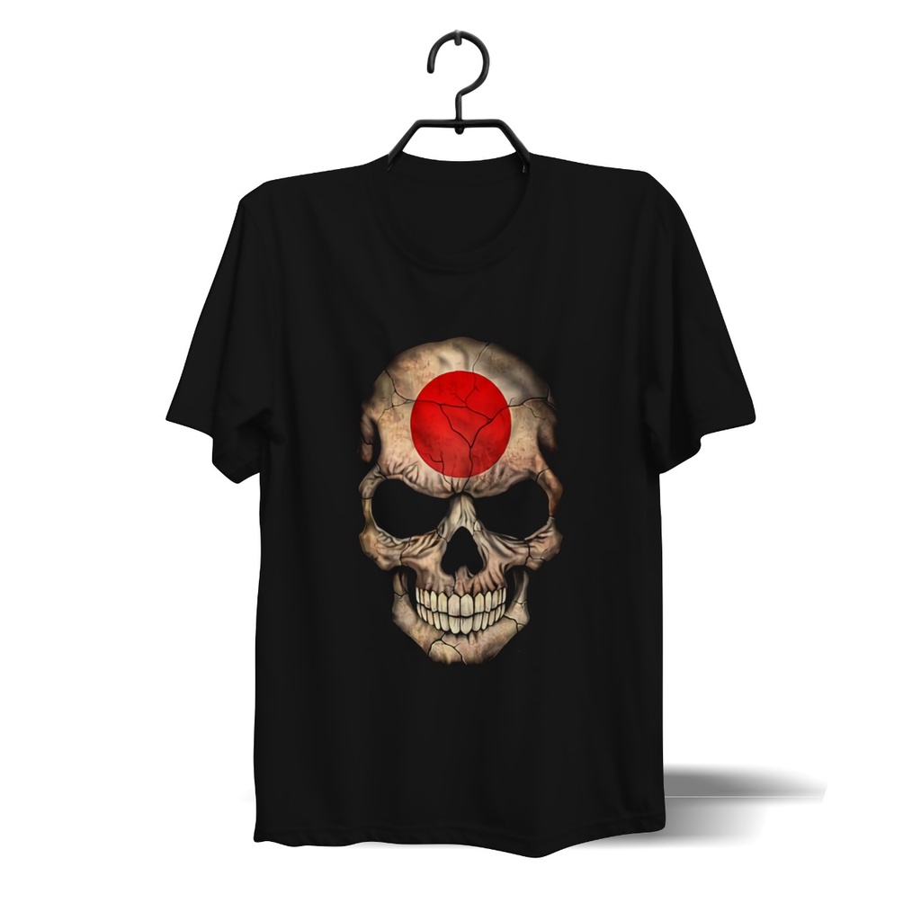 ctrl.id - BAJU KAOS TENGKORAK BENDERA JEPANG SABLON DTF/DTG TERLARIS
