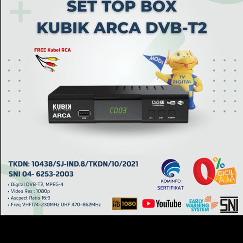 Jual SET TOP BOX STB KUBIK ARCA DVBT2 Shopee Indonesia