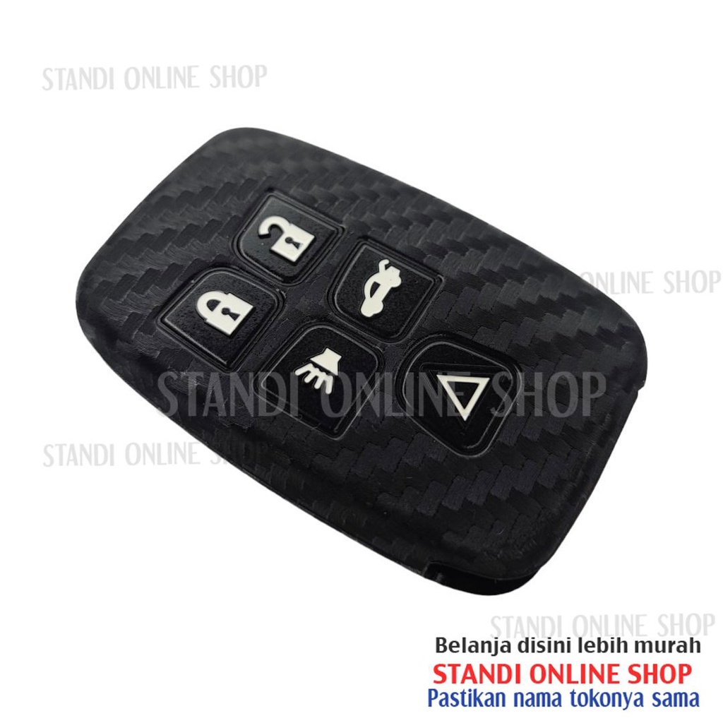 Sarung Kunci Silikon Remote Cover Carbon Smartkey Range Rover Evoque Velar Discovery Land Rover