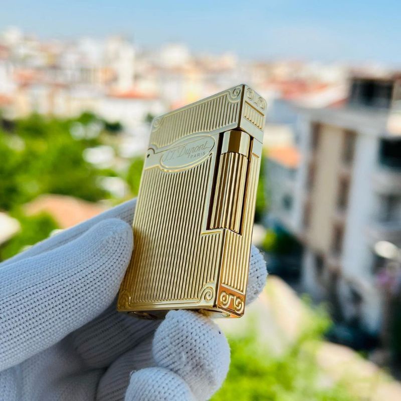 Korek Api S.t Dupont Line Gold Lighter Premium Quality