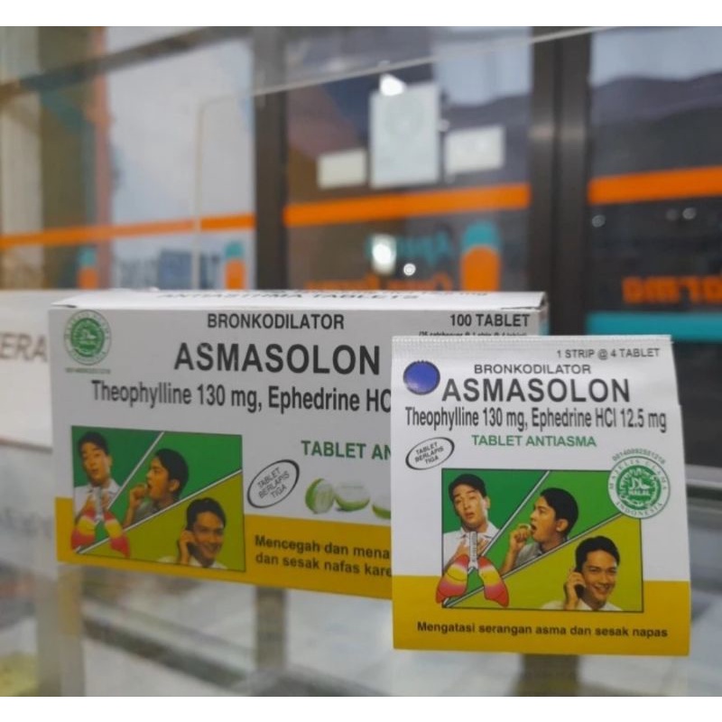 ASMASOLON 1 strip 4 tablet OBAT ASMA / SESAK NAFAS